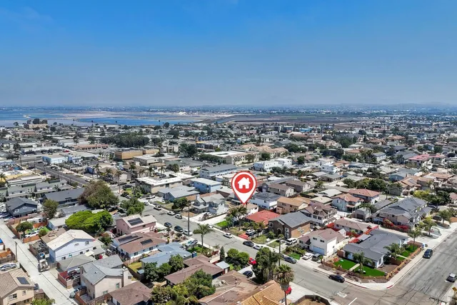 an aerial view of a city