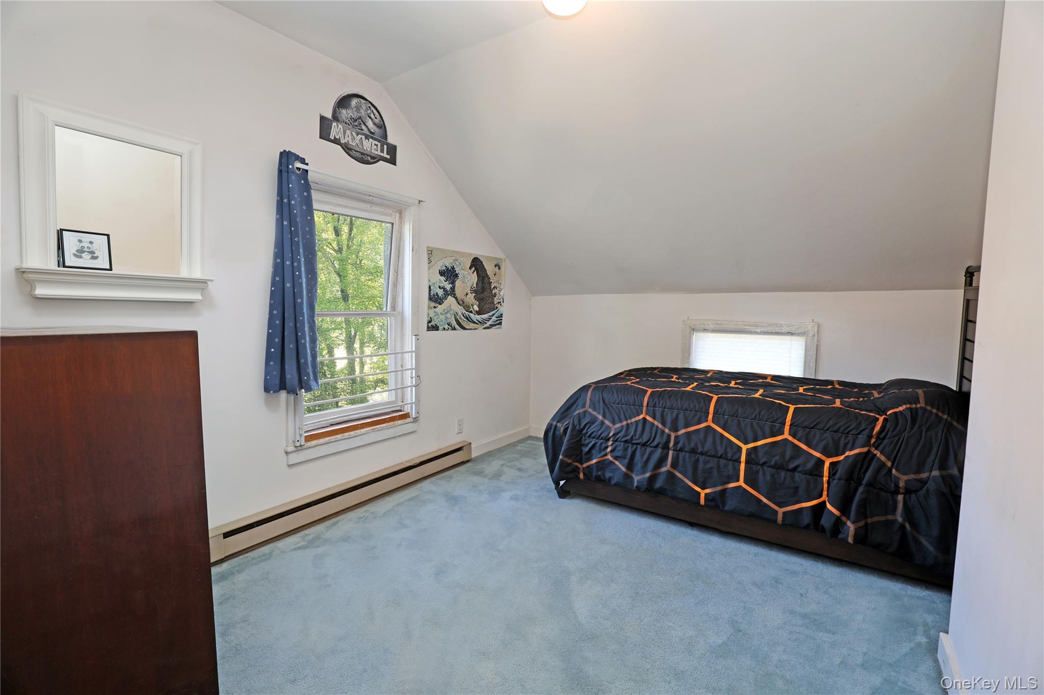 92 Hughson Road Carmel, NY 10512 - Photo 27 of 42 Bedroom with baseboard heating, carpet flooring, and vaulted ceiling