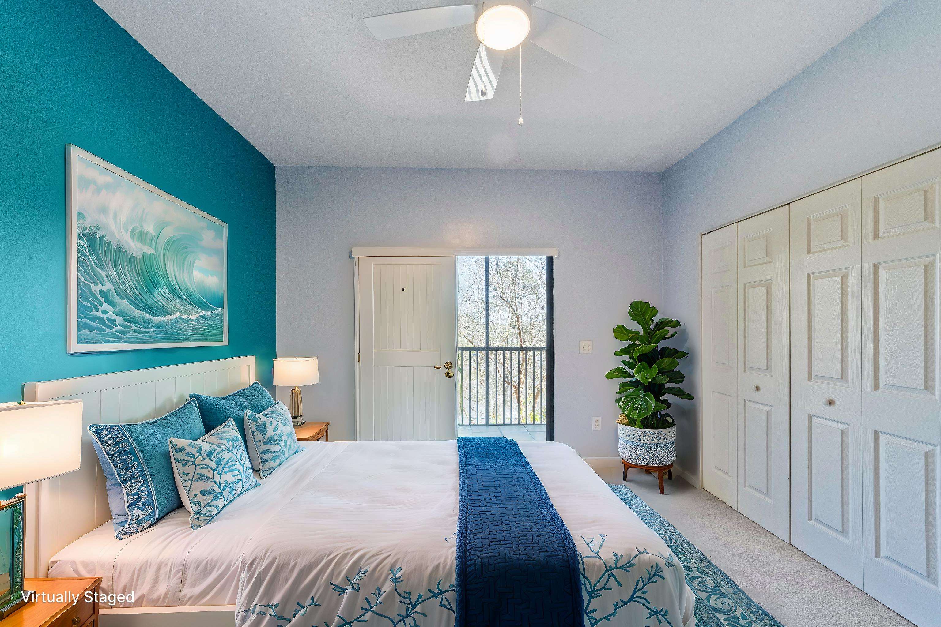 3225 Haley Pointe Road St. Augustine, FL 32084 - Photo 12 of 35 a bedroom with bed and a potted plant