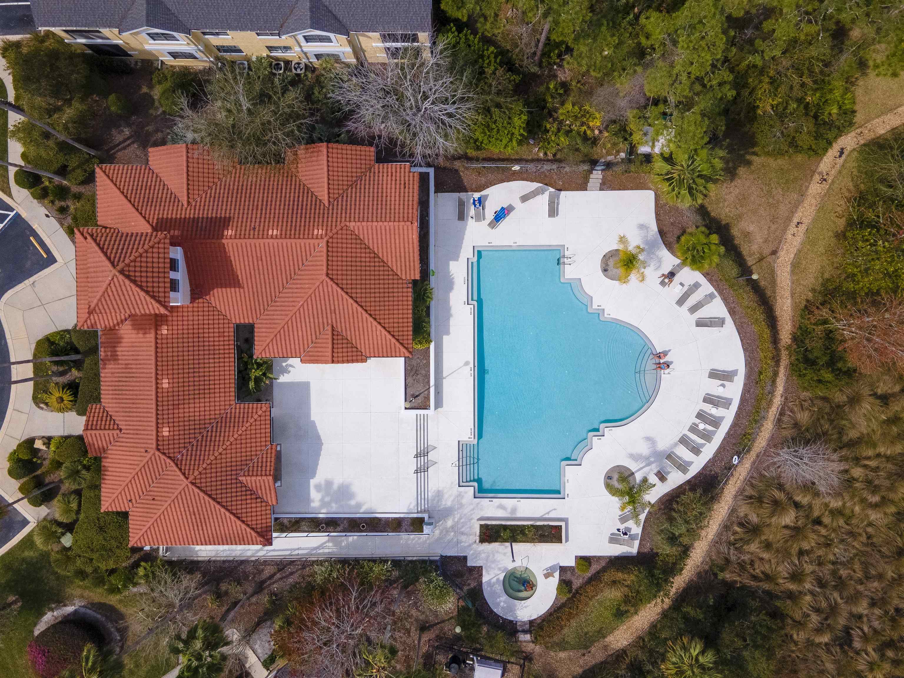3225 Haley Pointe Road St. Augustine, FL 32084 - Photo 33 of 35 an aerial view of a house with a swimming pool patio and outdoor seating