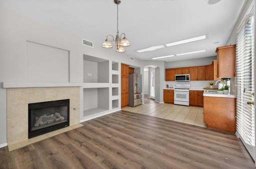 714 West Riviera Lane Clovis, CA 93619 - Photo 17 of 35 Family room with Cozy Fireplace, French door to patio