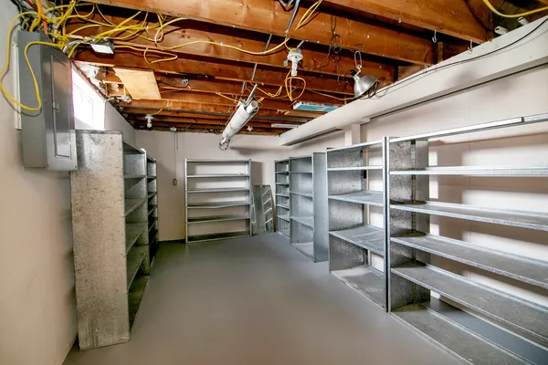 a view of an empty storage area