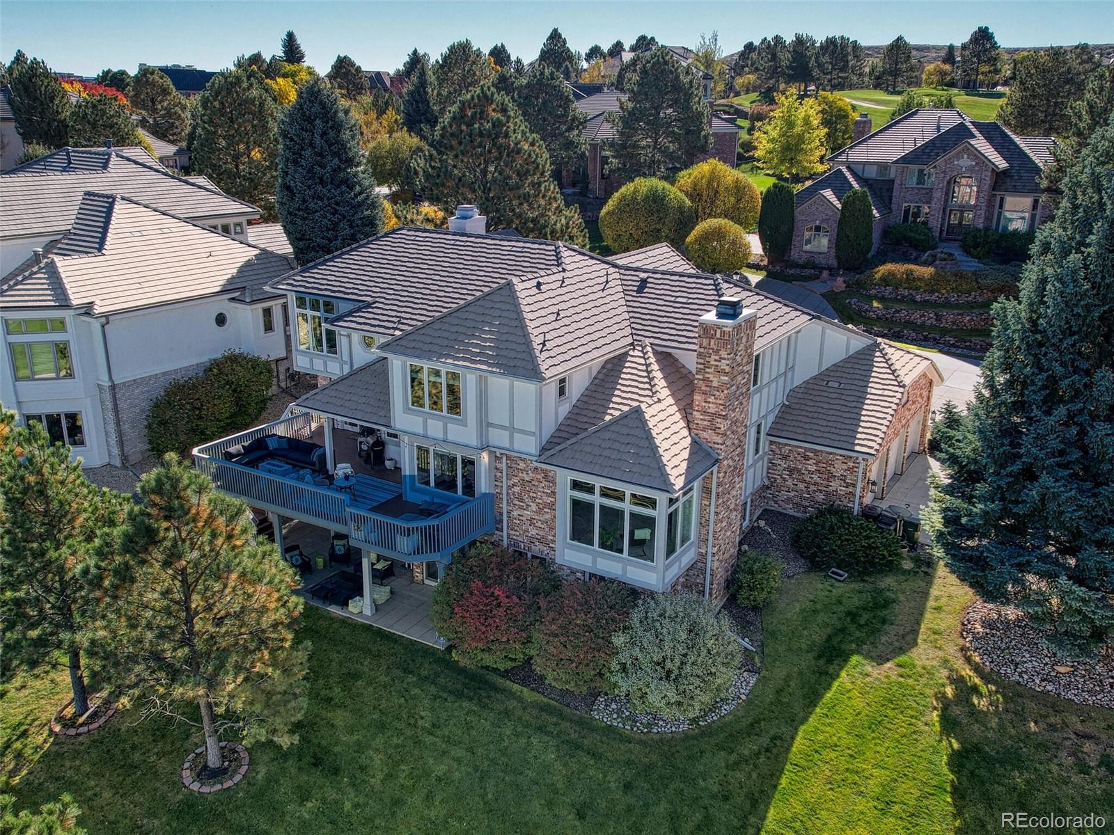 8541 Colonial Drive Lone Tree, CO 80124 - Photo 44 of 45 a aerial view of a house with table and chairs