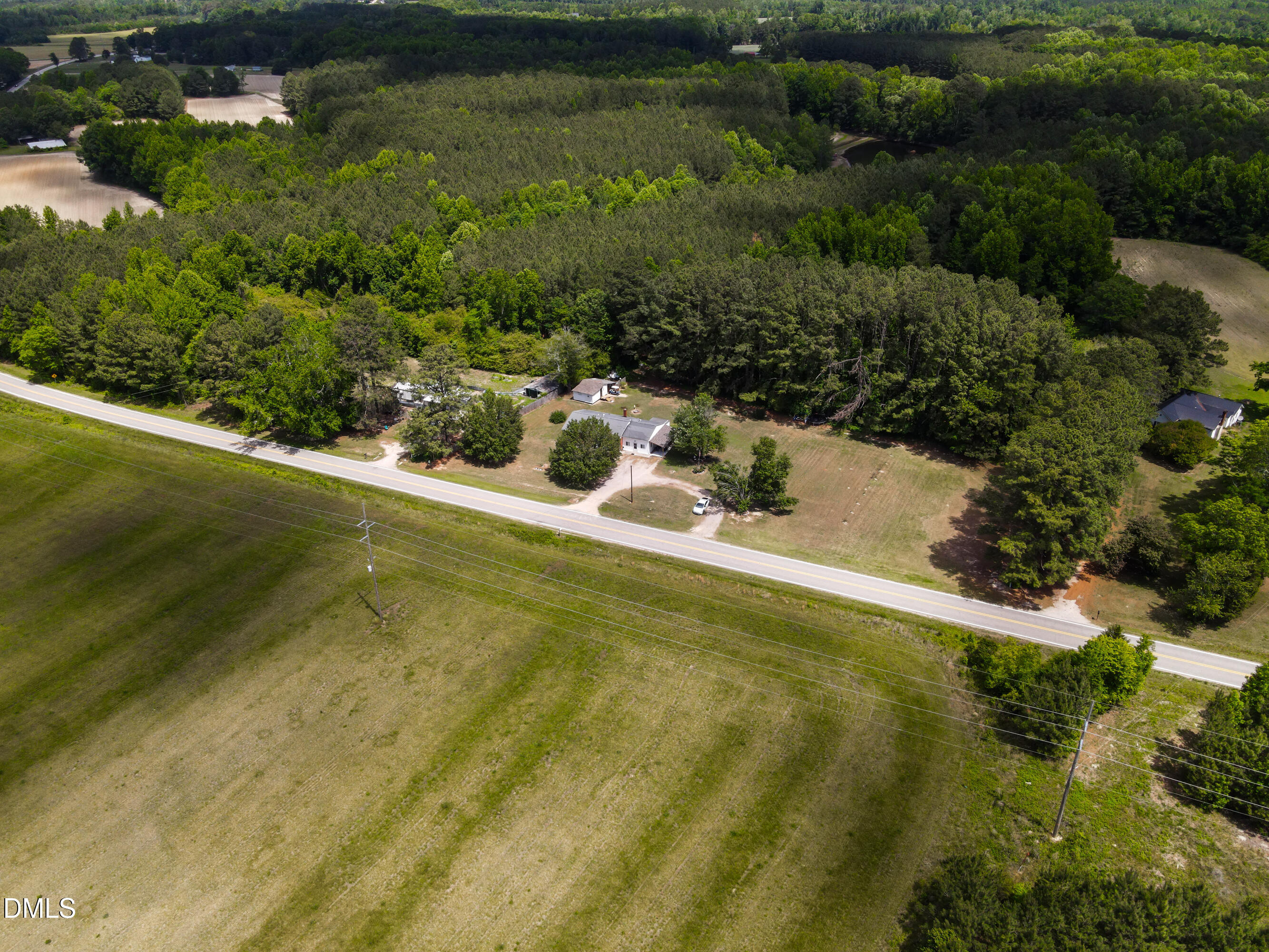 4967 Highway 581 Spring Hope, NC 27882 - Photo 40 of 44 an aerial view of a house with a yard