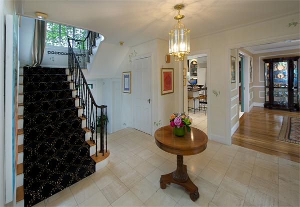 458 Chestnut Street Newton, MA 02468 - Photo 3 of 17 a living room with furniture and a chandelier