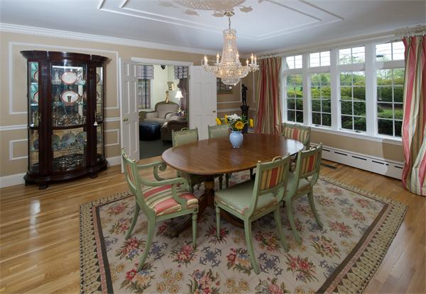 458 Chestnut Street Newton, MA 02468 - Photo 6 of 17 a view of a dining room with furniture window and wooden floor