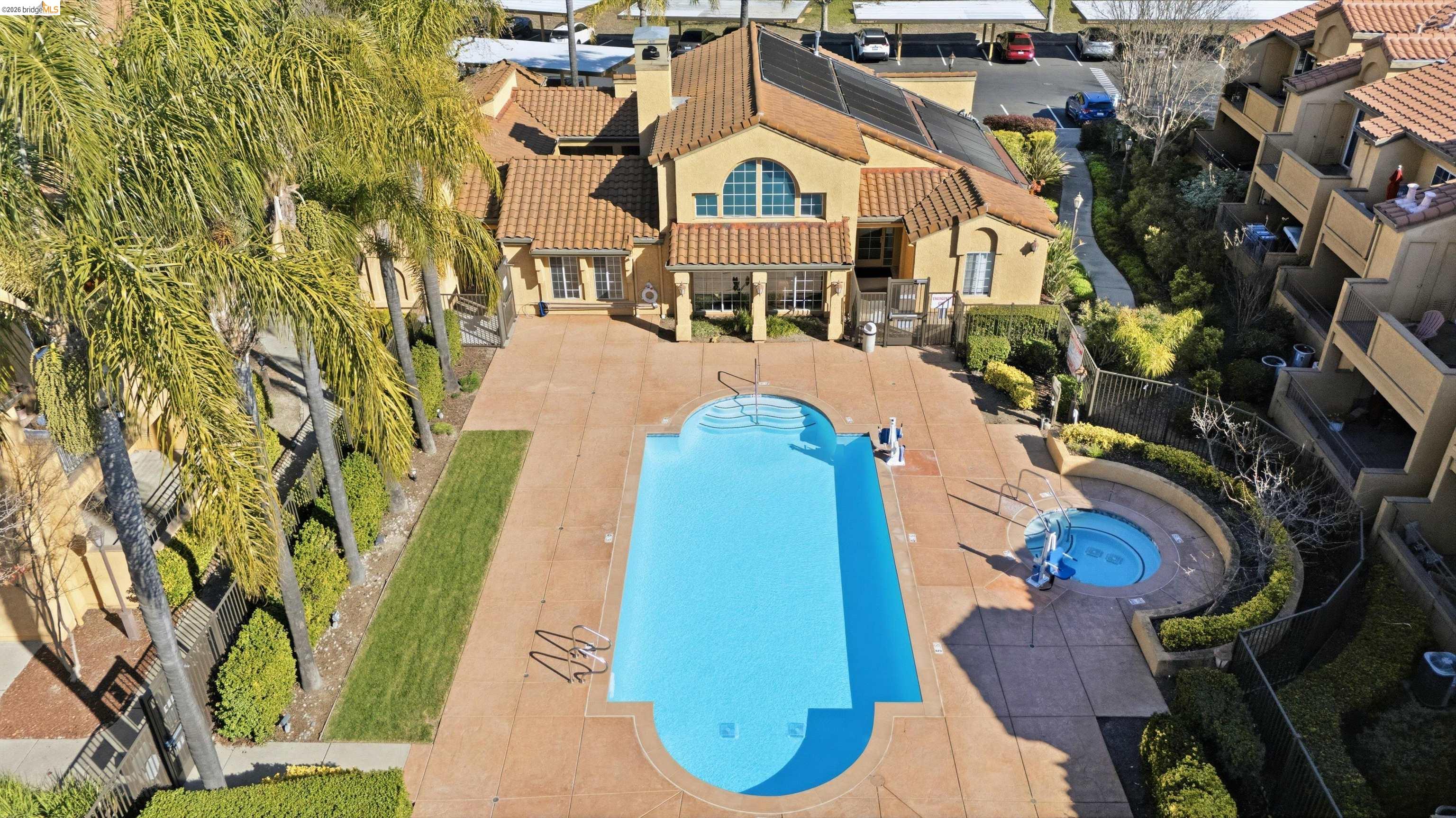 735 Watson Canyon Court, Unit 118 San Ramon, CA 94582 - Photo 24 of 38 an aerial view of a house with swimming pool