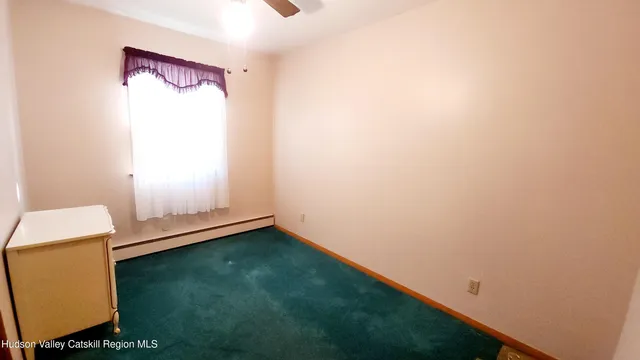 a view of small space with a door