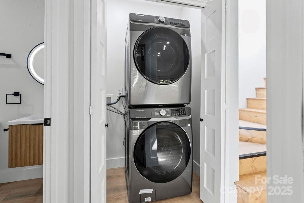 203 Golden Crk Ridge Union Mills, NC 28167 - Photo 33 of 47 a utility room with dryer and washer