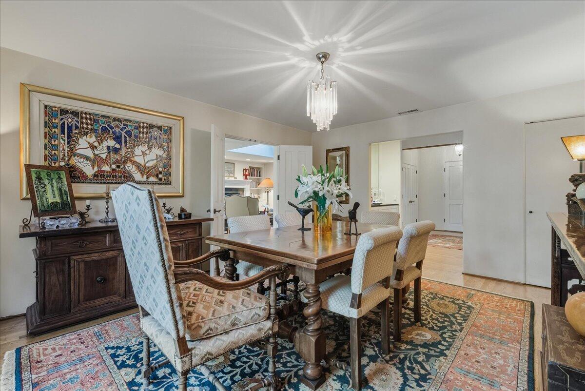 2140 Veloz Drive Montecito, CA 93108 - Photo 11 of 50 a view of a dining room with furniture window and wooden floor