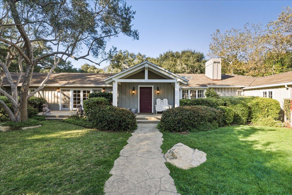 2140 Veloz Drive Montecito, CA 93108 - Photo 4 of 50 a front view of a house with a yard