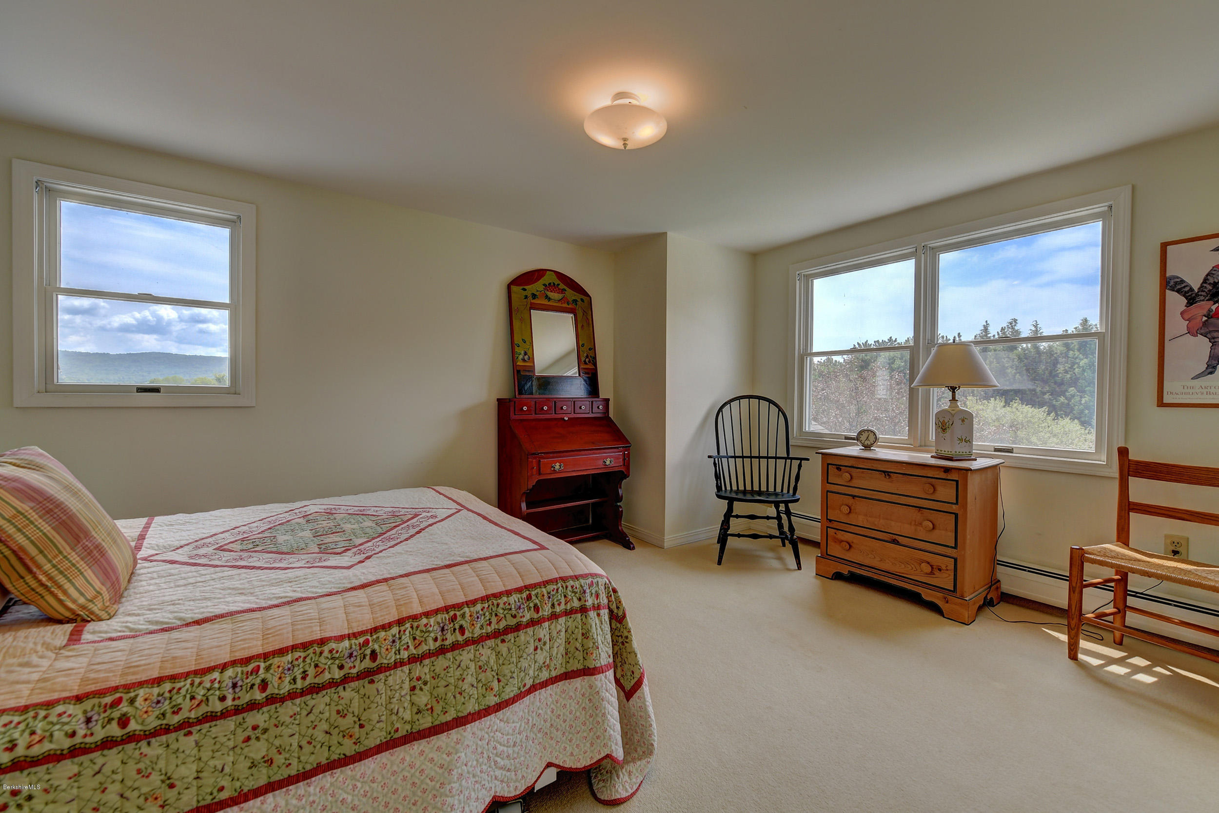 123 State Road Richmond, MA 01201 - Photo 23 of 32 a bedroom with a bed and a balcony