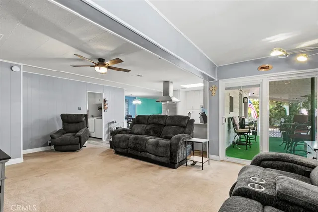 a living room with furniture and a couch