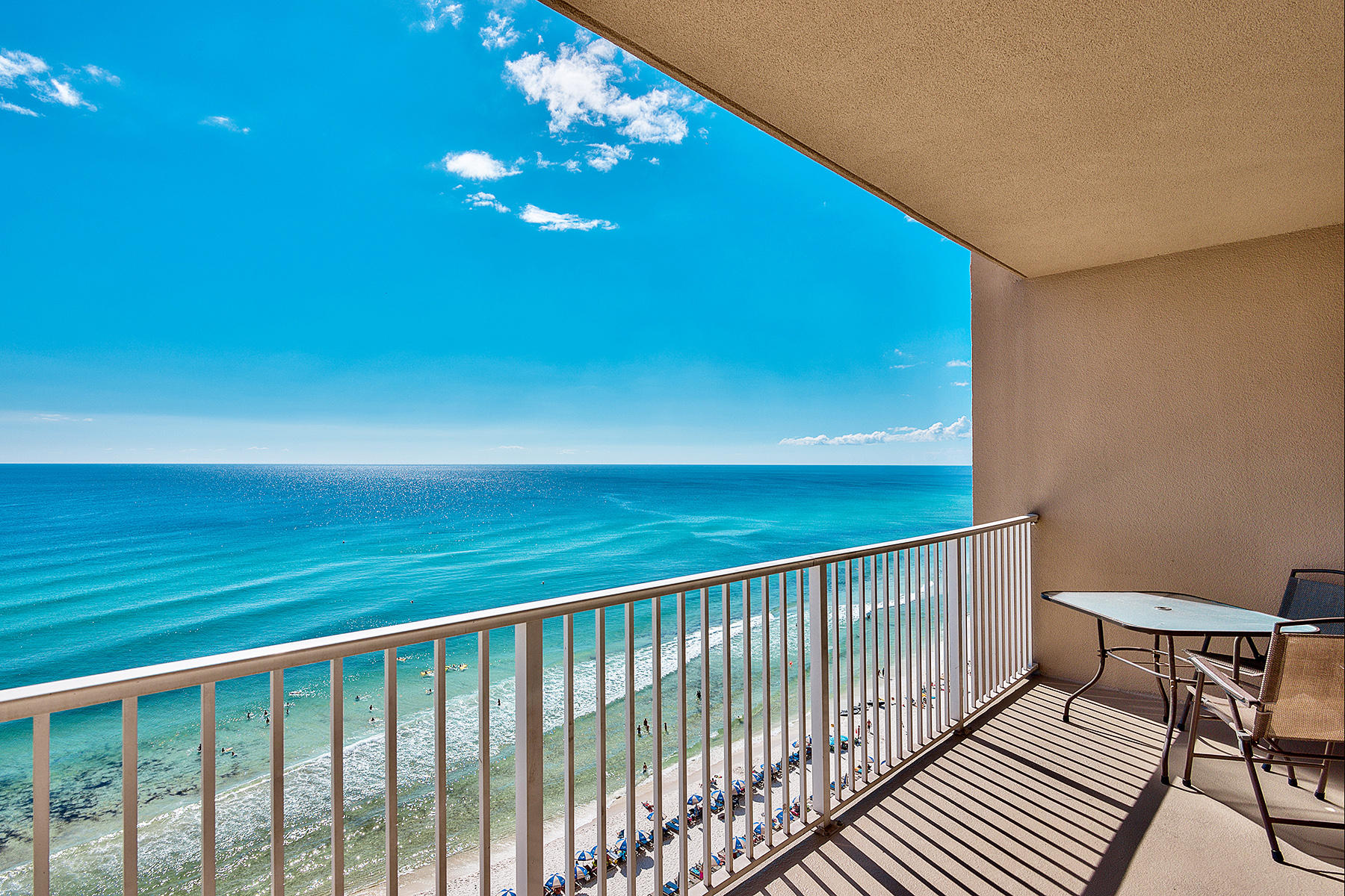 16819 Front Beach Road, Unit 1110 Panama City Beach, FL 32413 - Photo 19 of 34 a view of balcony with wooden floor