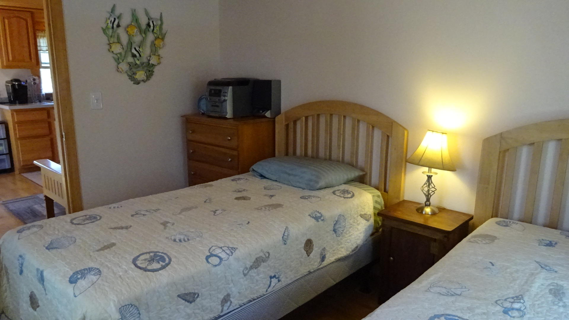 2032 State Highway Route Wellfleet, MA 02667 - Photo 18 of 33 a bedroom with a bed and a mirror