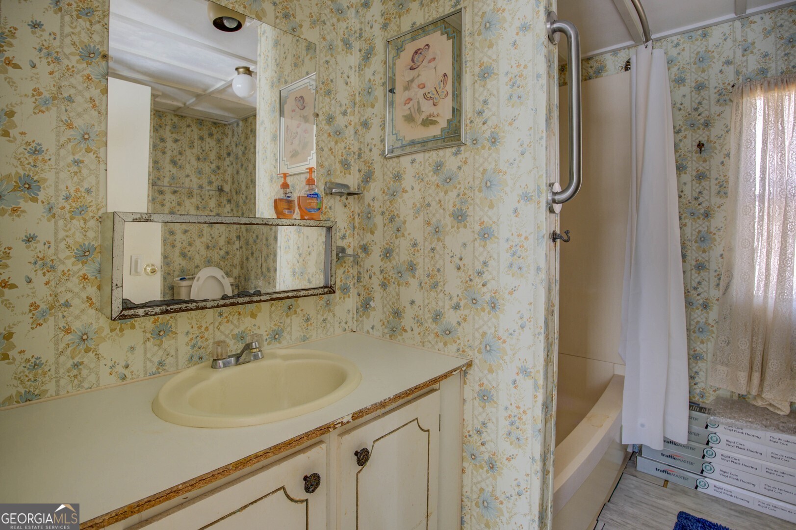 3825 North Goddard Road Lithonia, GA 30038 - Photo 28 of 36 a bathroom with a sink and a shower