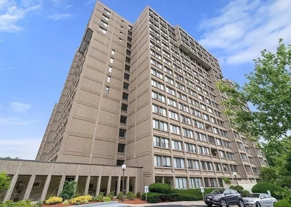 a front view of a building