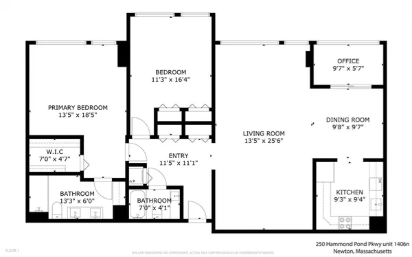 $899,000 | 250 Hammond Pond Parkway, Unit 1406N, Newton, MA 02467