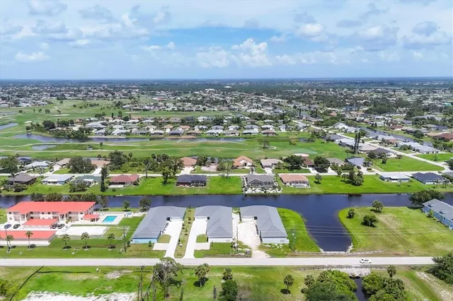 an aerial view of a city