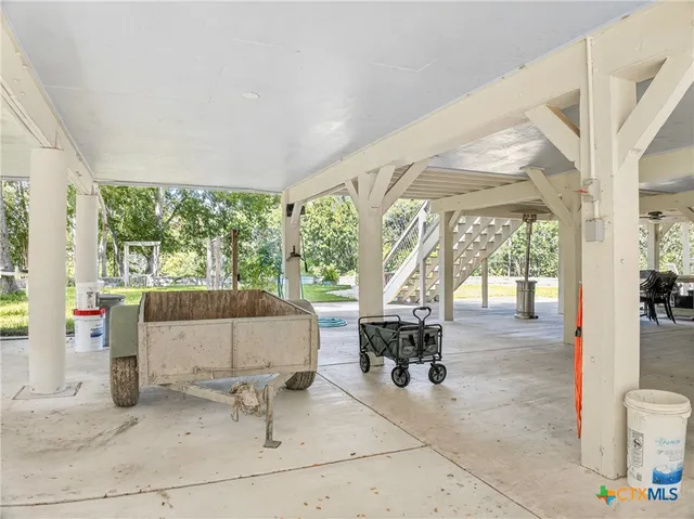 a view of a building with a swimming pool