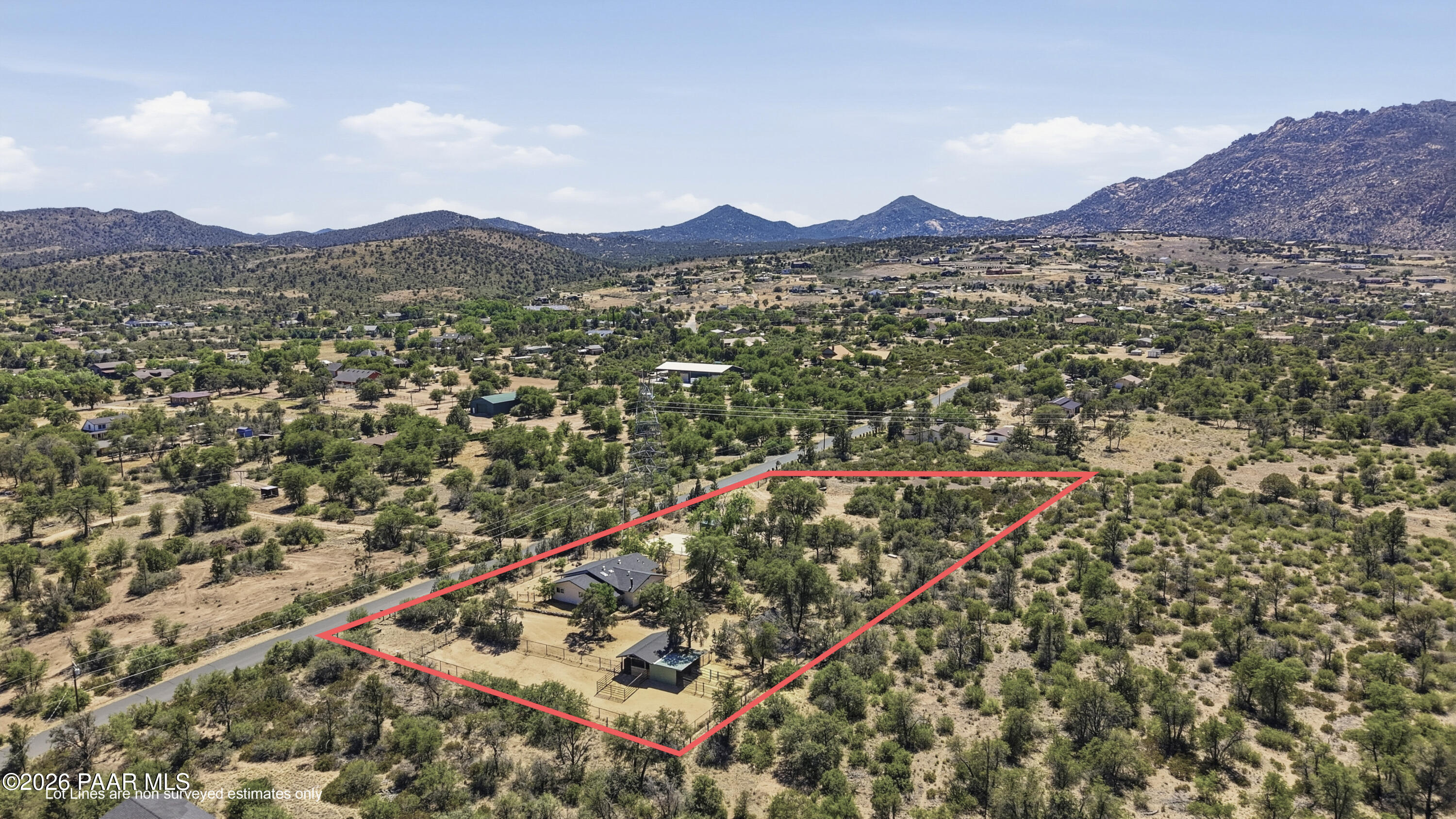 1690 West Oneal Road Prescott, AZ 86305 - Photo 53 of 61 Aerial Lot Llnes