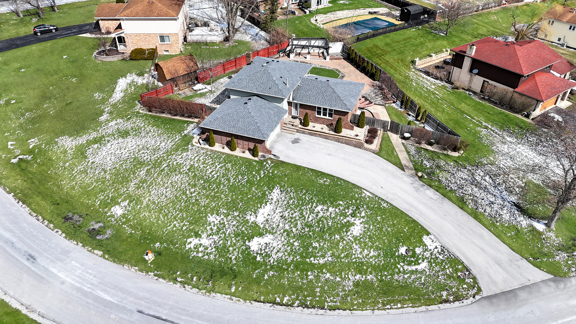 2938 East Shagbark Trail Crete, IL 60417 - Photo 5 of 22 an aerial view of a house with garden space and street view