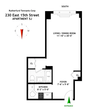 $475,000 | 230 East 15th Street, Unit 5J | Gramercy
