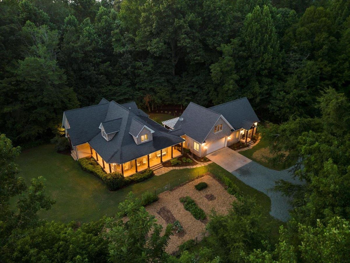 5401 Nicks Road Mebane, NC 27302 - Photo 2 of 53 an aerial view of a house with backyard swimming pool and outdoor seating