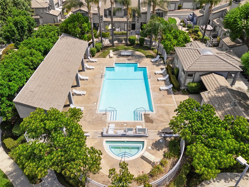 8264 Mondavi Place Rancho Cucamonga, CA 91730 - Photo 34 of 34 an aerial view of a house with outdoor space pool seating area and yard