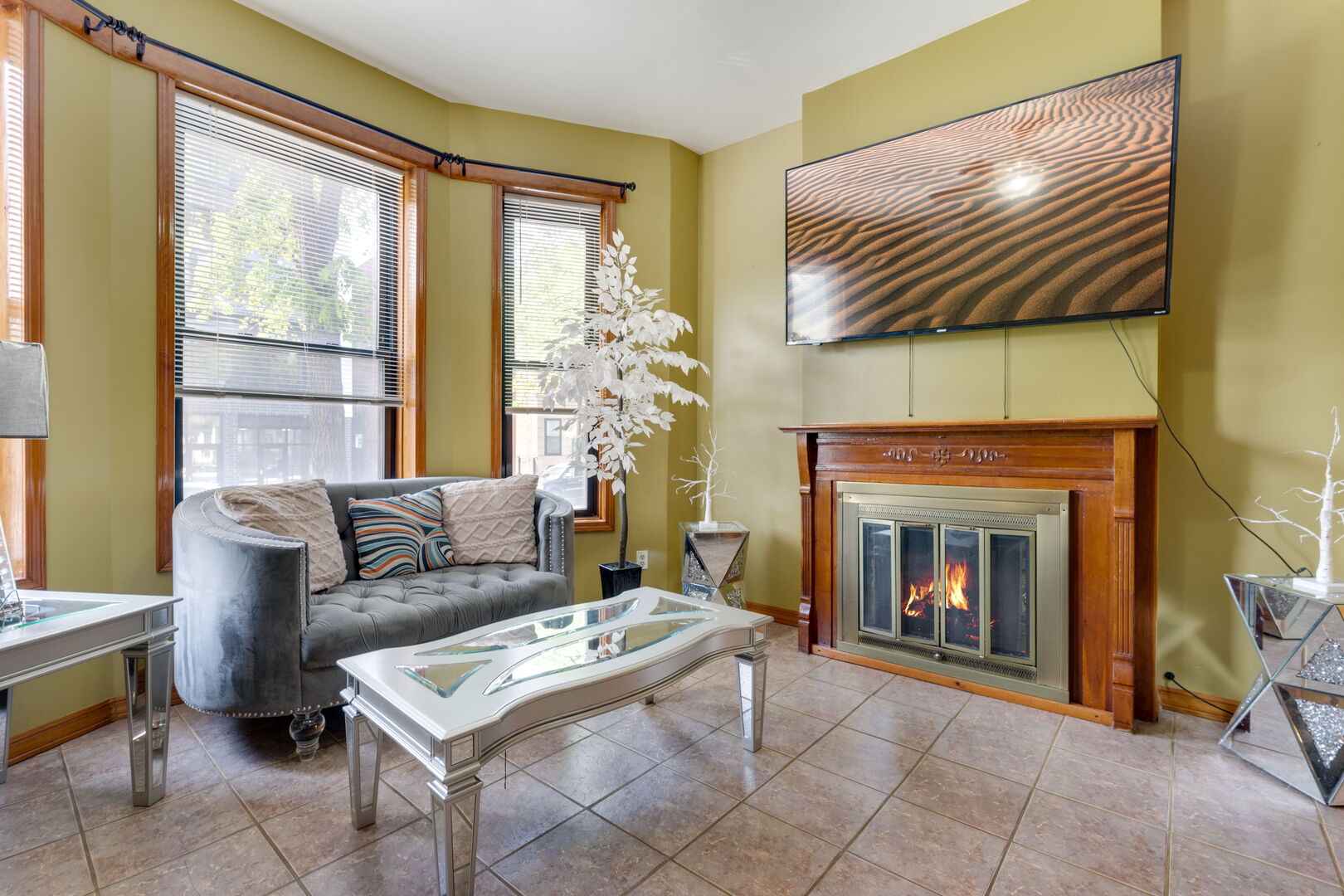 2312 West Taylor Street Chicago, IL 60612 - Photo 2 of 13 a living room with furniture and a fireplace