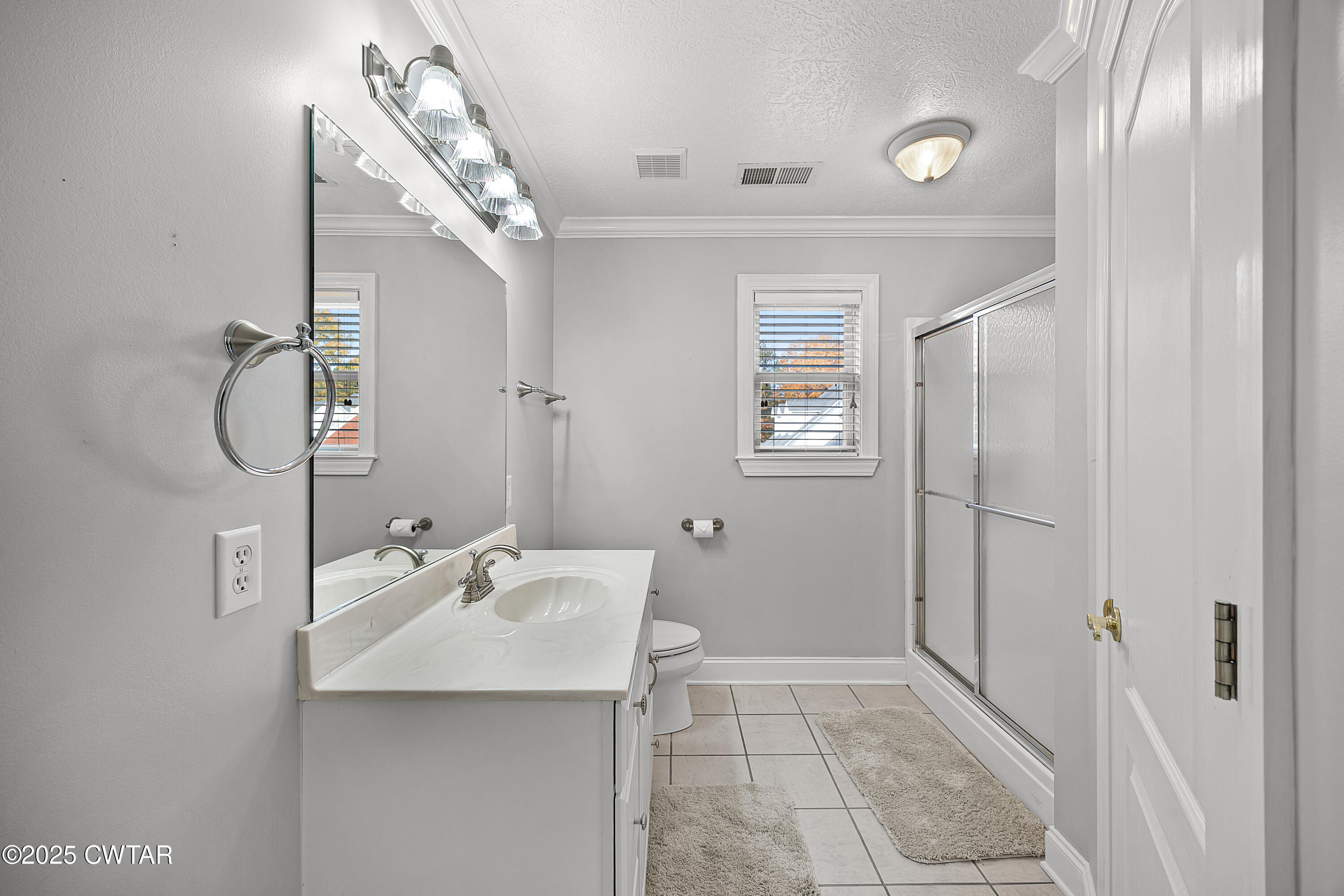 433 Sanders Bluff Road Three Way, TN 38343 - Photo 30 of 43 a bathroom with a sink a toilet a mirror and shower