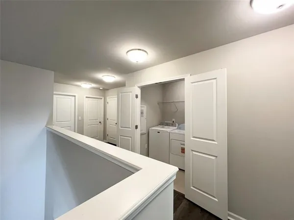 a room with dryer and washer