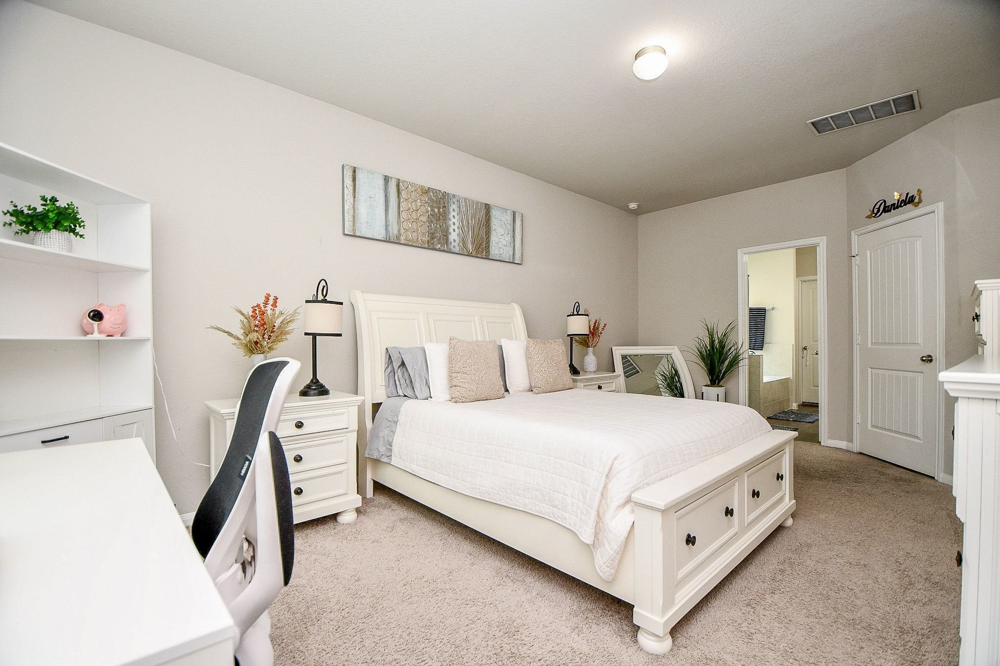 4834 Purple Wisteria Lane Spring, TX 77373 - Photo 13 of 31 Spacious primary bedroom conveniently located on the first floor.