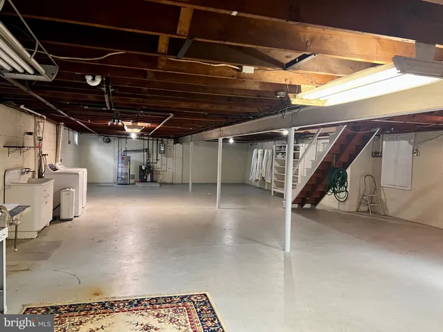 a view of a water heater room