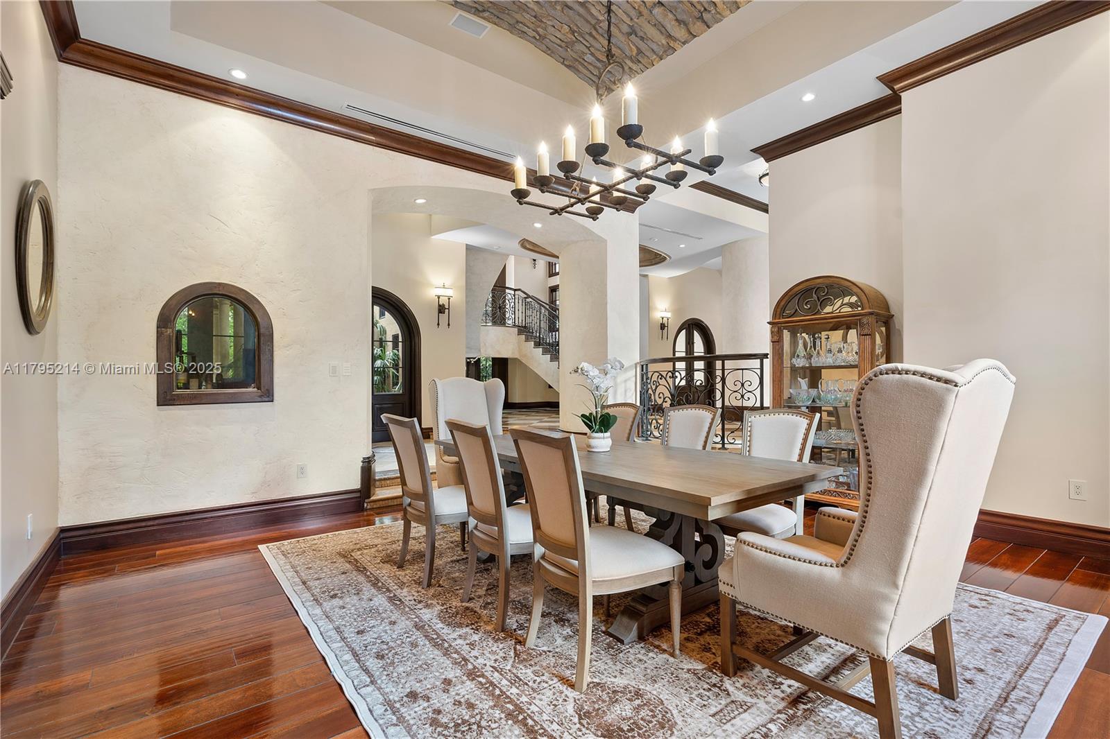 17201 Southwest 248th Street Homestead, FL 33031 - Photo 11 of 78 a view of a dining room with furniture wooden floor and chandelier