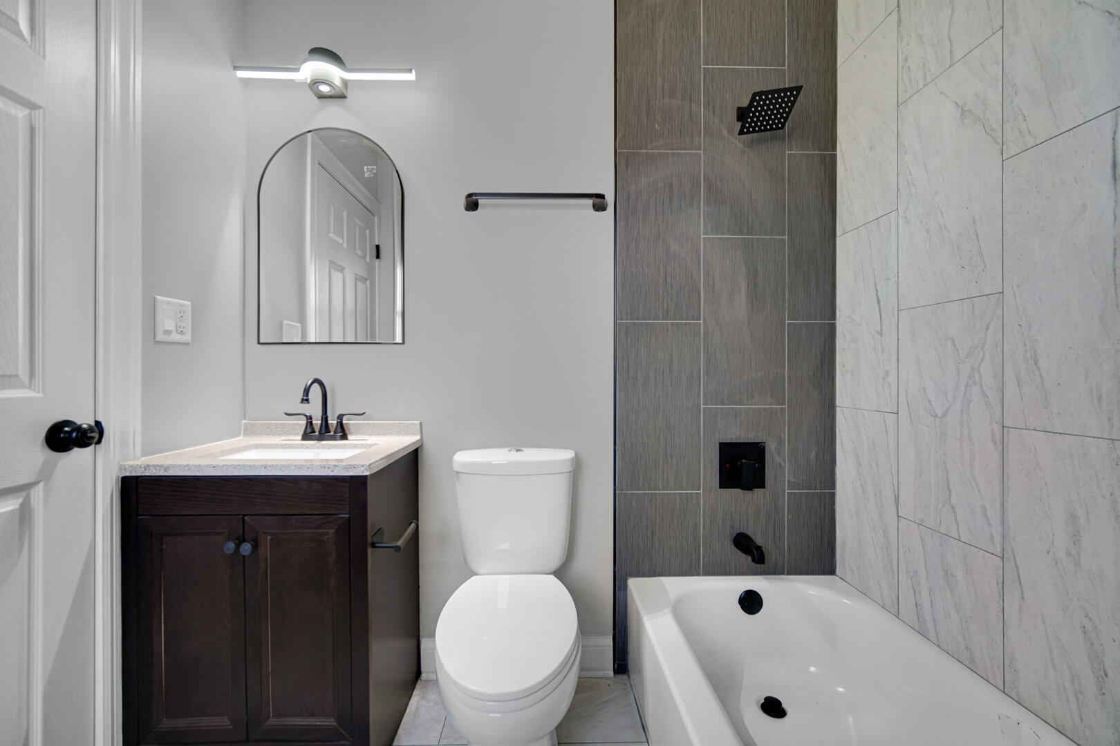 327 Buchanan Street Gary, IN 46402 - Photo 20 of 29 a bathroom with a sink a toilet and shower