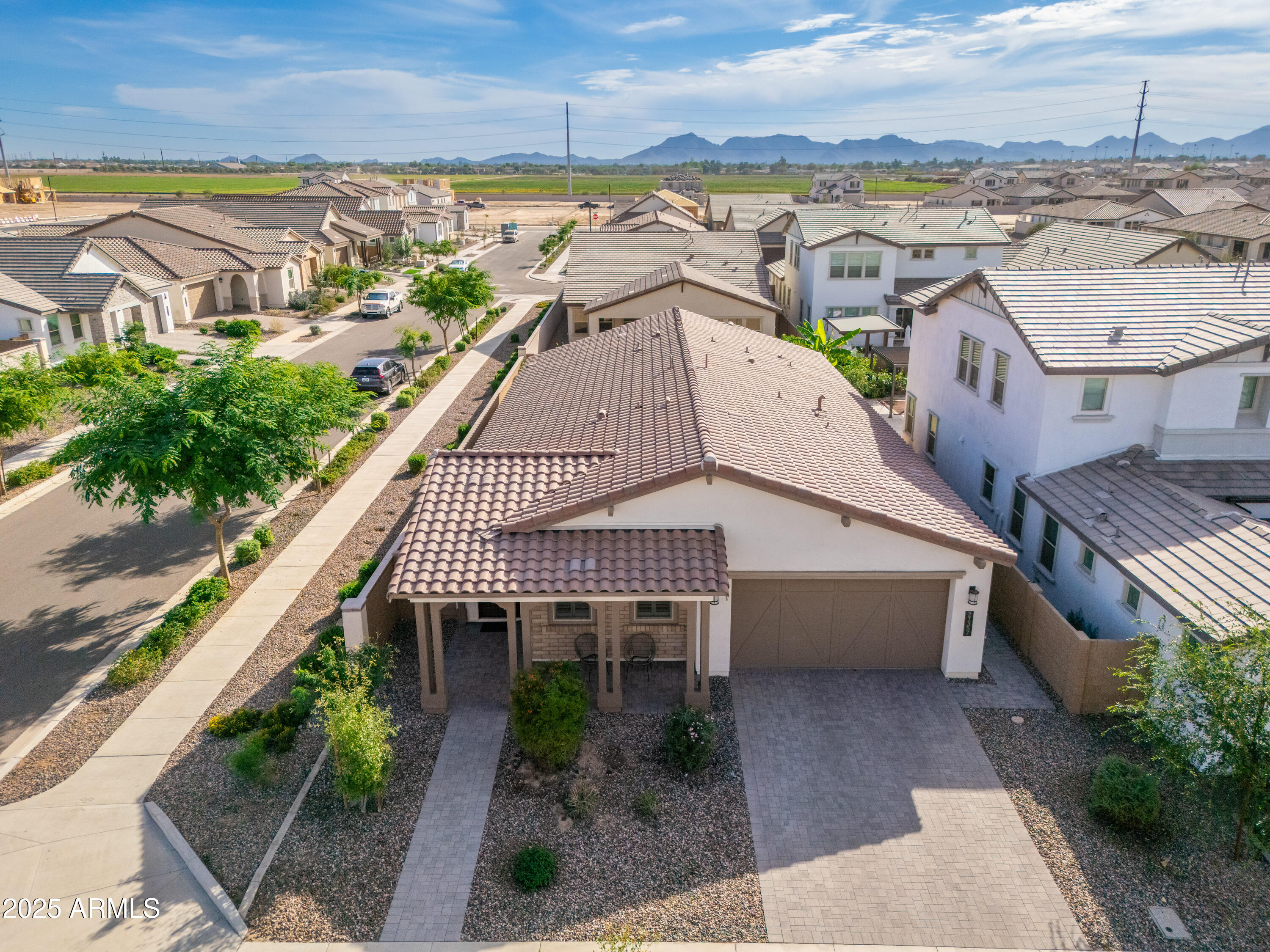 21357 East Macaw Drive Queen Creek, AZ 85142 - Photo 34 of 48 an aerial view of a house with a garden