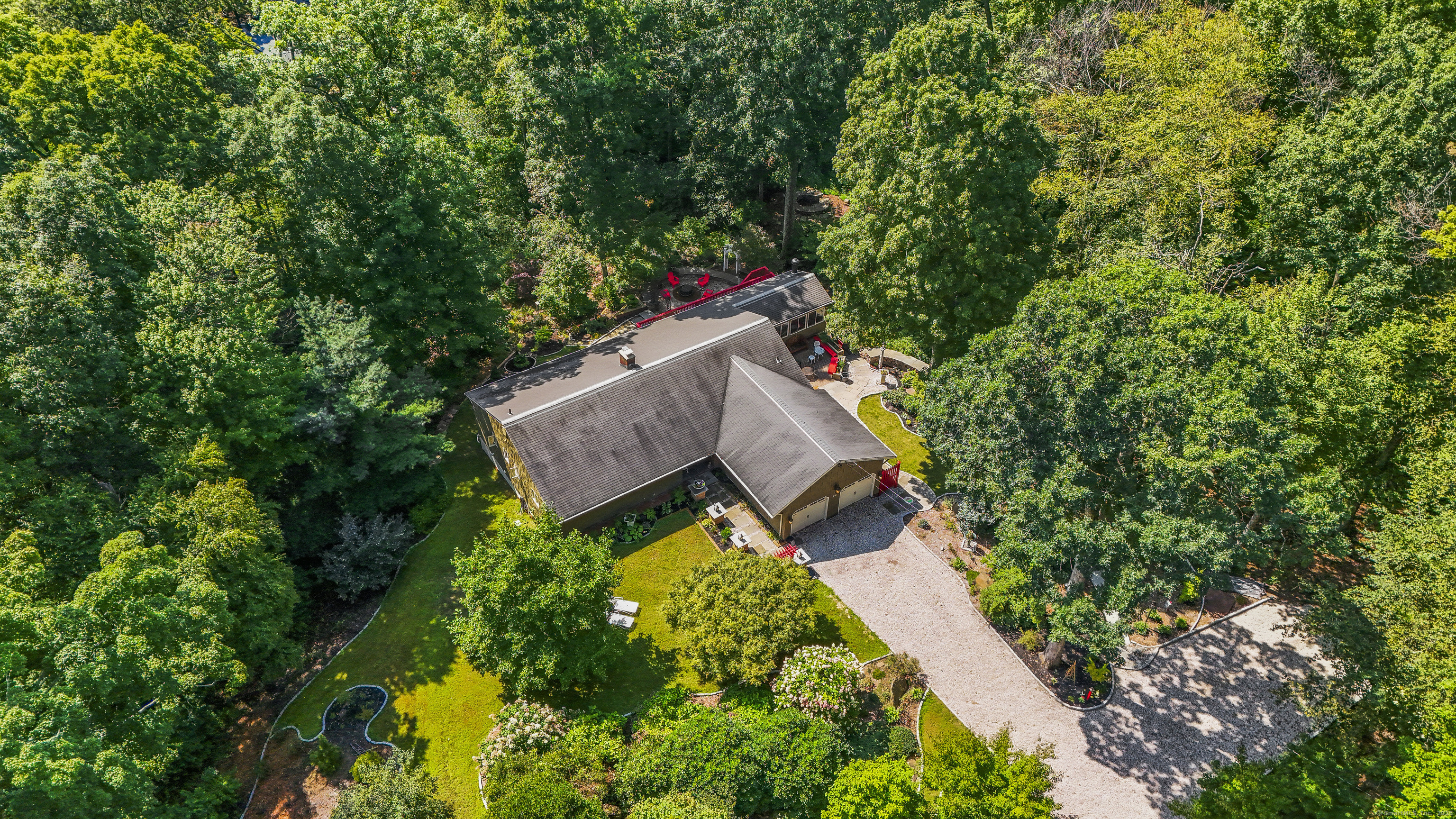 92 Kenmore Road Bloomfield, CT 06002 - Photo 2 of 38 an aerial view of house with yard and outdoor seating