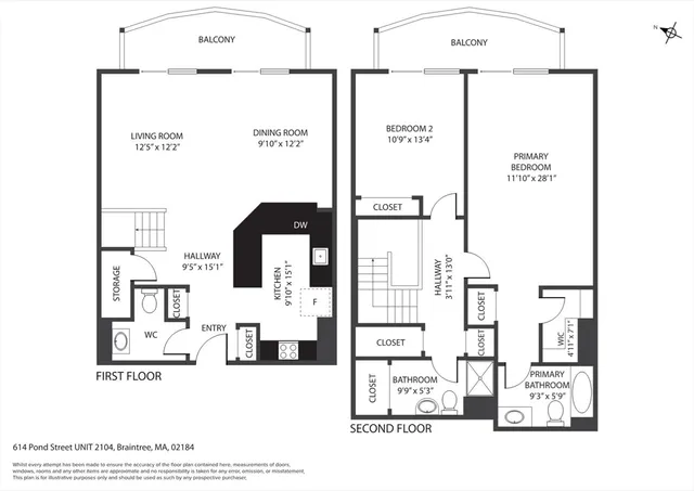$525,000 | 614 Pond Street, Unit 2104, Braintree, MA 02184