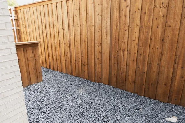 a view of small space with wooden floor