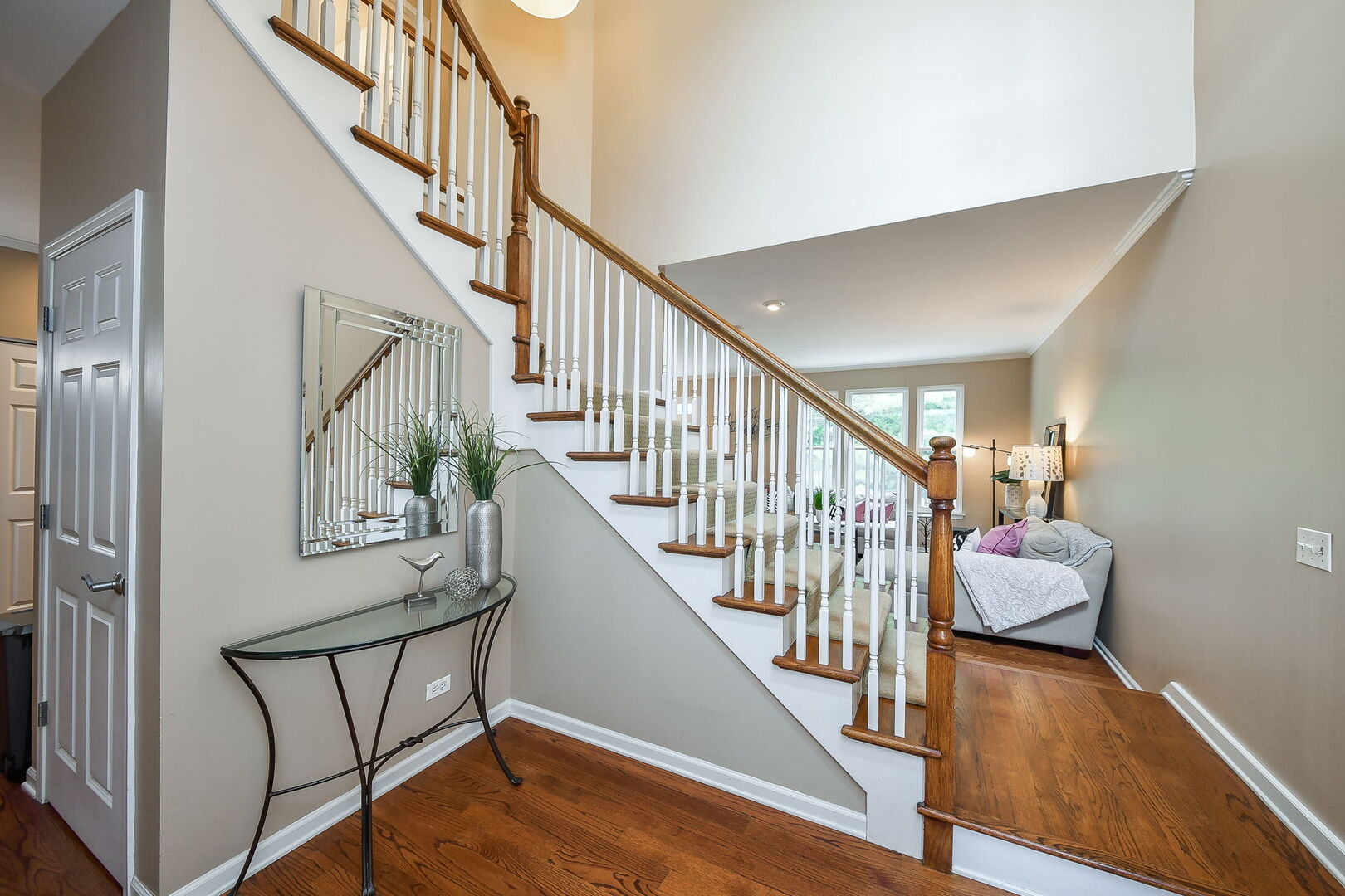 375 Ridge Road North Aurora, IL 60542 - Photo 9 of 24 a view of entryway with wooden floor and stairs
