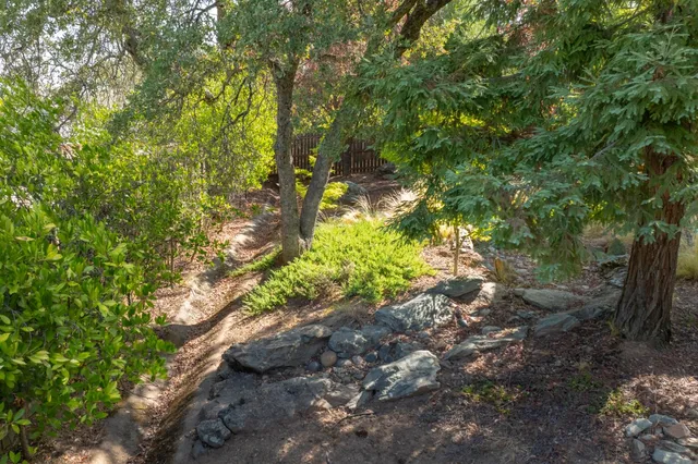 a backyard of a house