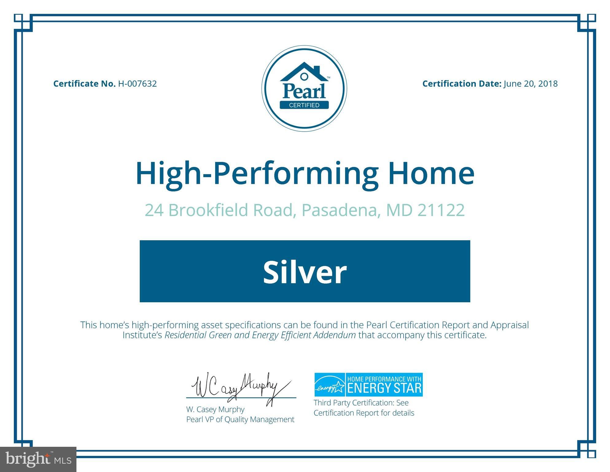 24 Brookfield Road Pasadena, MD 21122 - Photo 2 of 30 Pearl Energy Certification