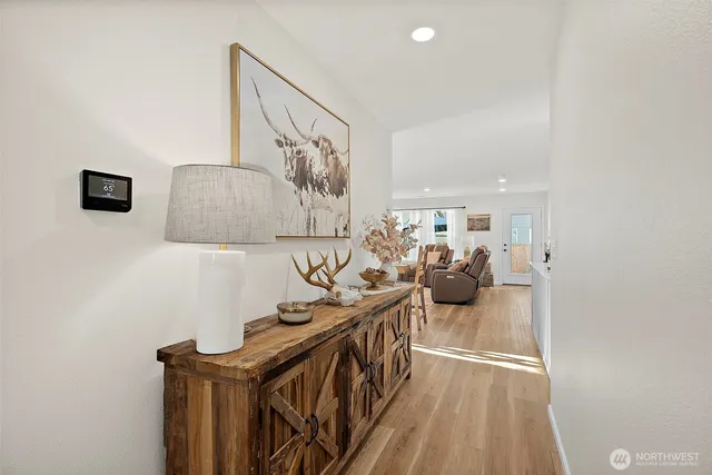 a view of a livingroom with furniture and a living room