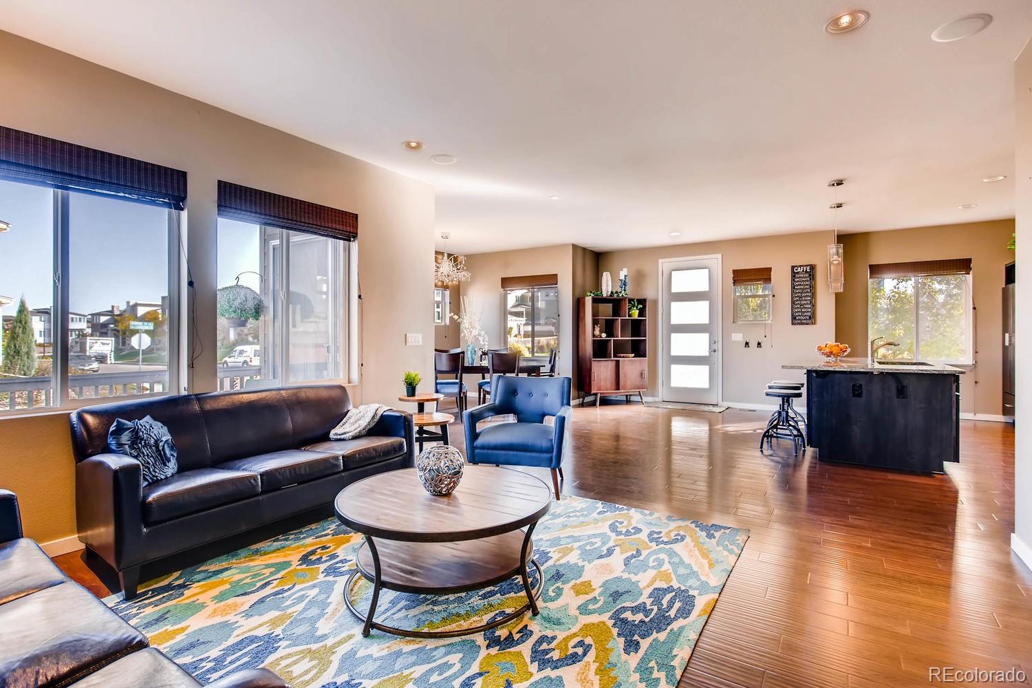 3435 Cranston Circle Highlands Ranch, CO 80126 - Photo 6 of 40 a living room with furniture and a large window