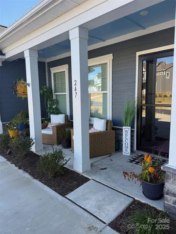 a house view with a garden space