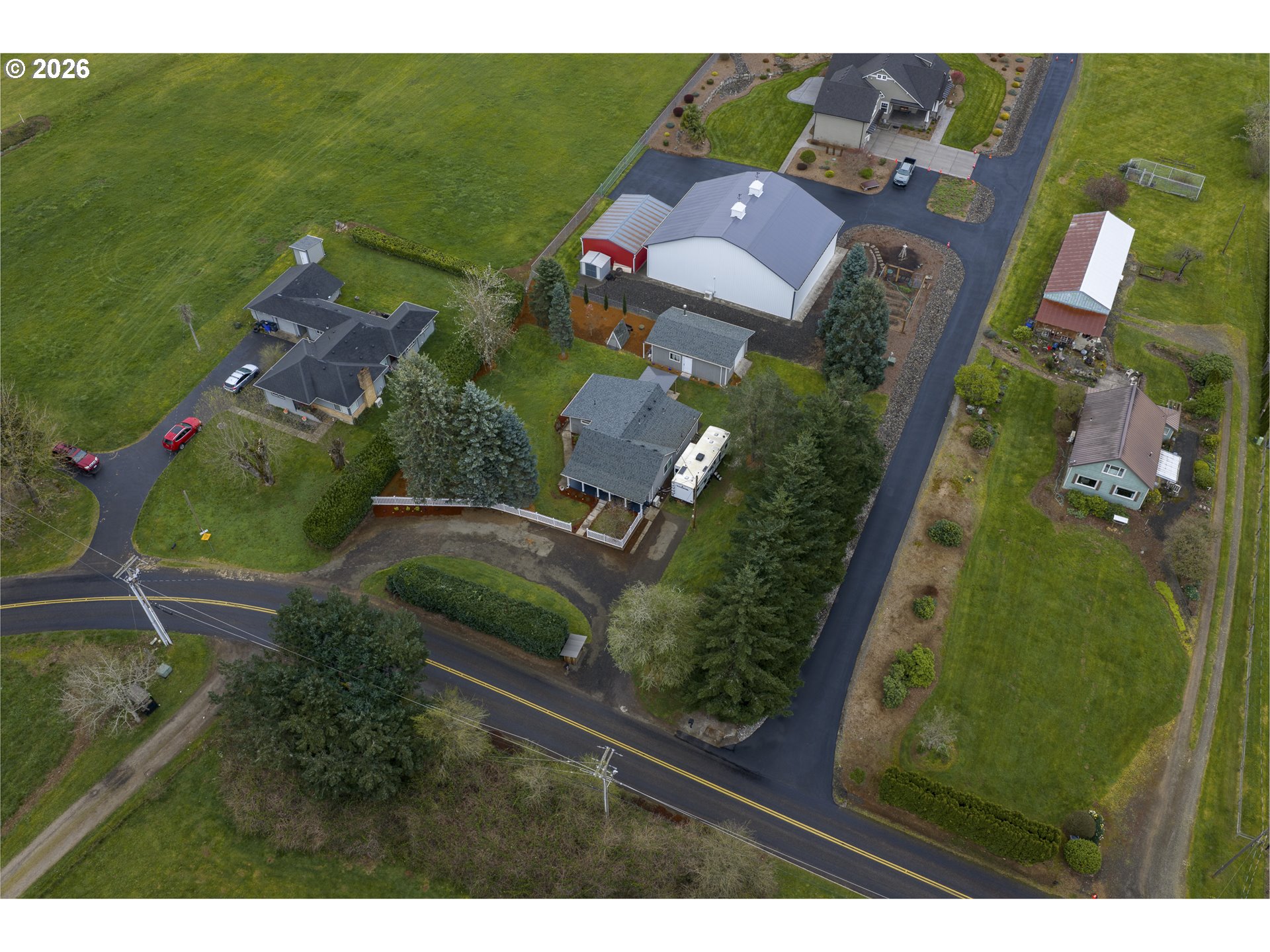 615 Northeast 257th Avenue Camas, WA 98607 - Photo 44 of 48 an aerial view of residential houses with outdoor space and street view