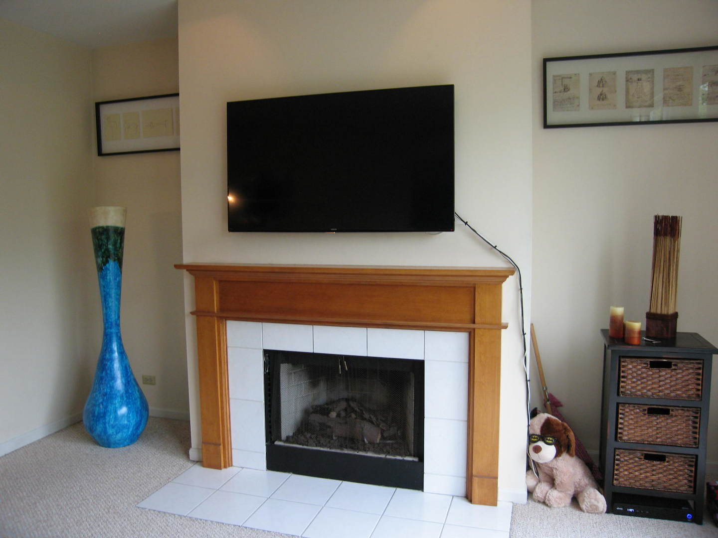 1334 Grandview Court Algonquin, IL 60102 - Photo 7 of 21 a living room with furniture a flat screen tv and a fireplace