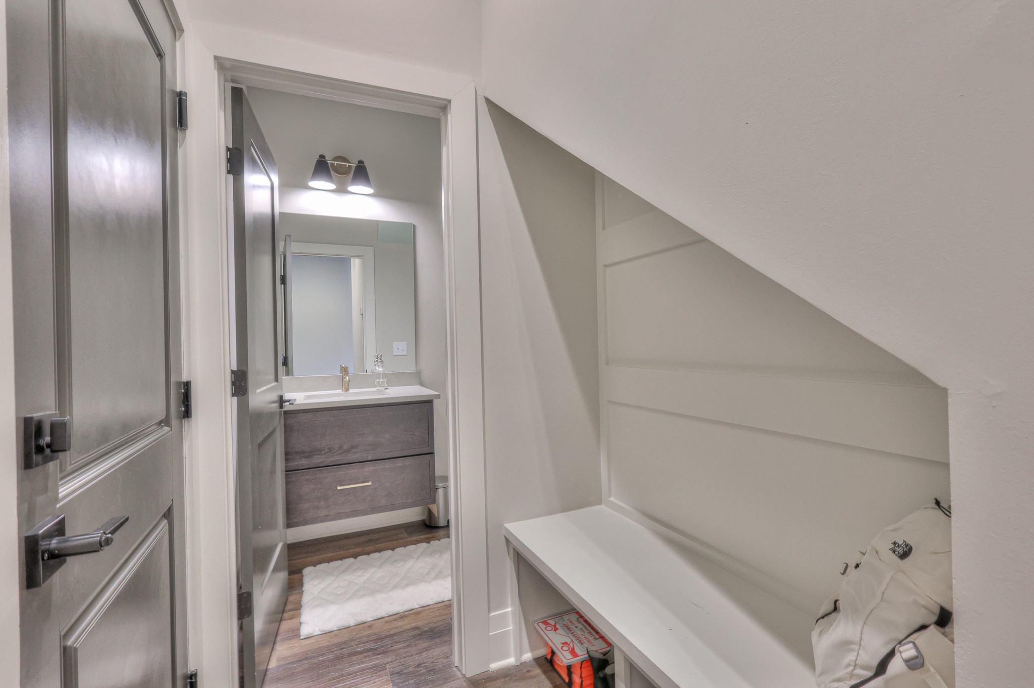 1108 Noble Loop Nashville, TN 37211 - Photo 14 of 45 a bathroom with a sink and mirror