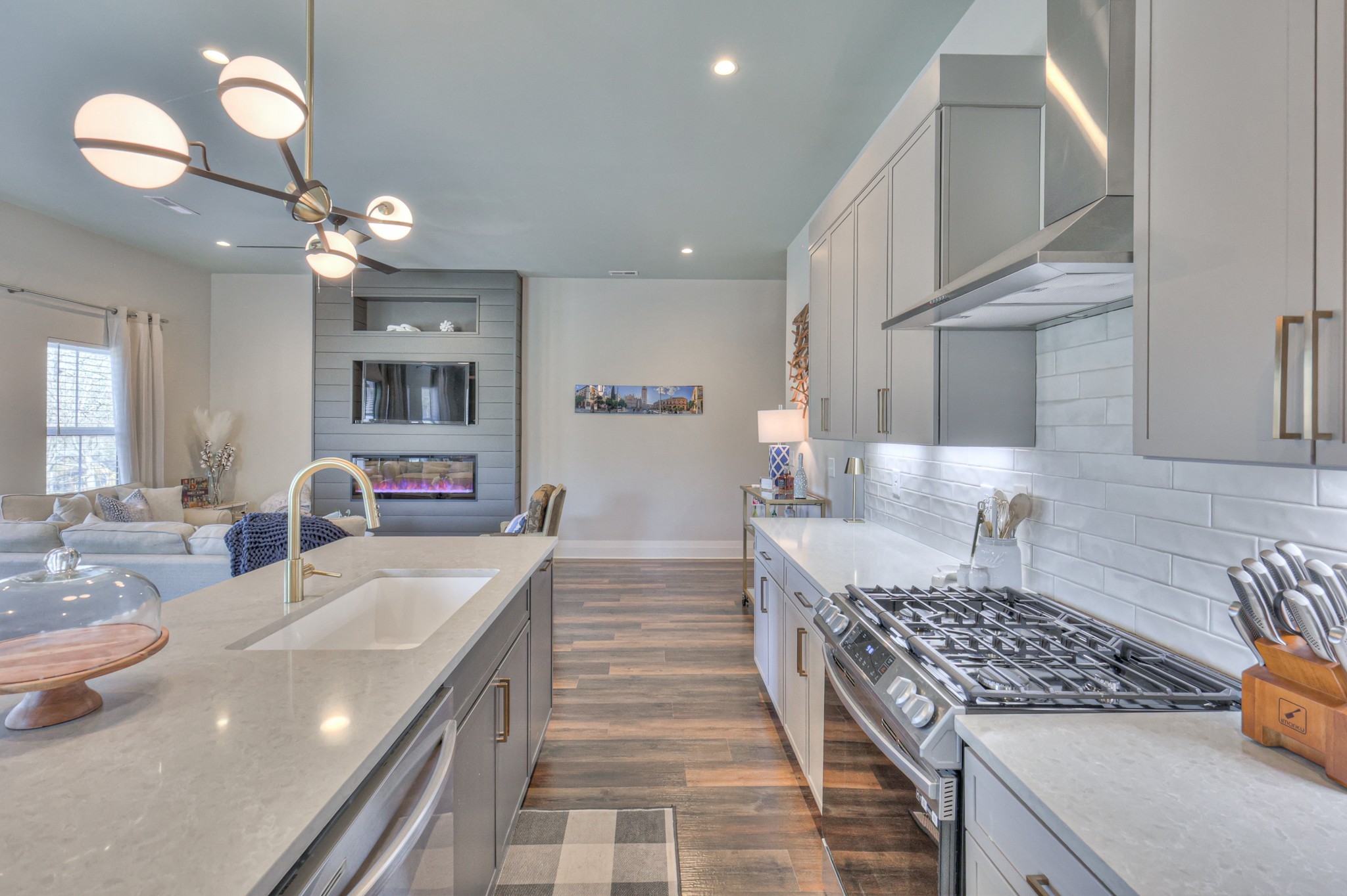 1108 Noble Loop Nashville, TN 37211 - Photo 2 of 45 a large kitchen with stainless steel appliances lots of counter space and wooden floor